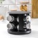 Set for glass spices on the stand “Chef”, 85 ml, 8 items, 19 × 16 cm, black color