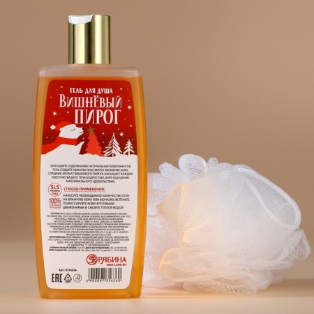 Gift set of cosmetics, shower gel 250 ml and washcloth, Winter Melody by Ural Lab-3