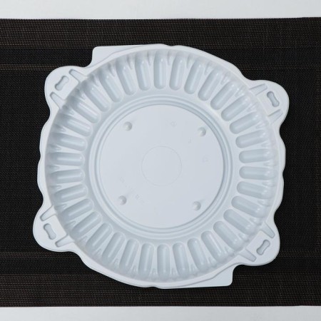 Tortovitsa plastic disposable pr-ST-225, bottom, 25 × 10.6 cm, internal 23 × 9.5 cm, white color-1