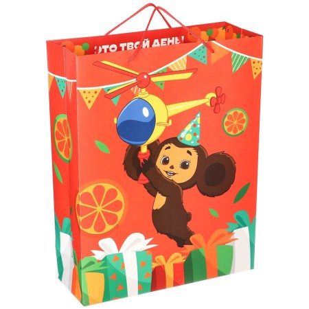 Gift package, 31x40x11.5 cm, packaging, Cheburashka-1