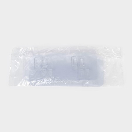 Double hook self -adhesive for rods, transparent base, 14x6 cm, 2 pcs-4