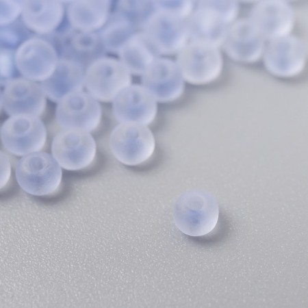 Glass beads 8/0 "matte translucent. Light lilac" 10 g