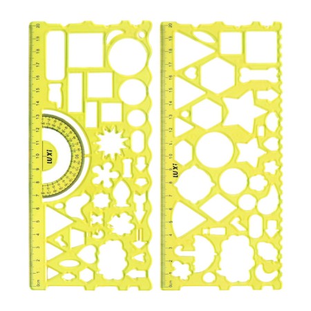 Set of stencils, 2 pieces, plastic, geometric shapes mix-5
