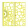 Set of stencils, 2 pieces, plastic, geometric shapes mix