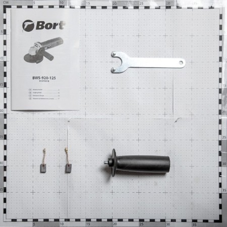 Corner grinder Bort BWS-920-125, 900 W, 11500 rpm, 125x22.2 mm, M14-4