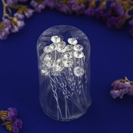 Hair hairpin "Shine" silver-1