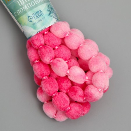 Cord with pompons "sakura" winding 2 m-2