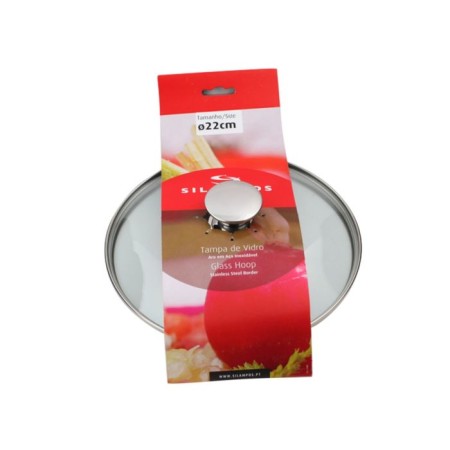 Silampos pan cover, glass, 22 cm