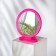 The mirror of the desktop "circle", D mirror surface 9.5 cm, pink color
