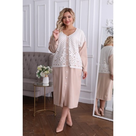 Women's dress, size 52, pink color-7