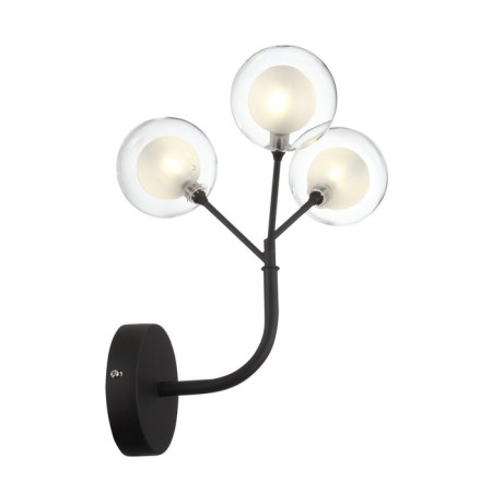 Sconces st. SL376.401.03. Demele. 3x2 W, G4 LED, 15x20 cm, black color