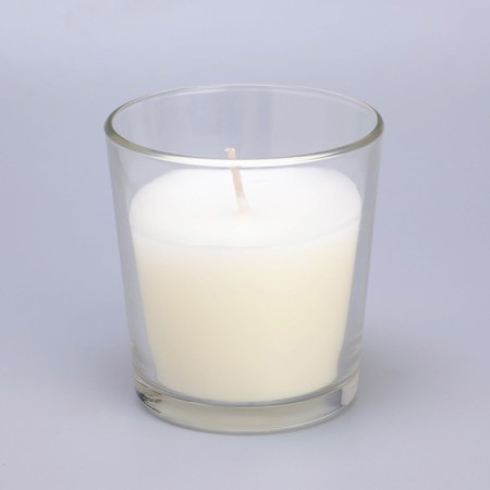 Candle in a smooth glass flavored "white lily", 8.5 cm-1