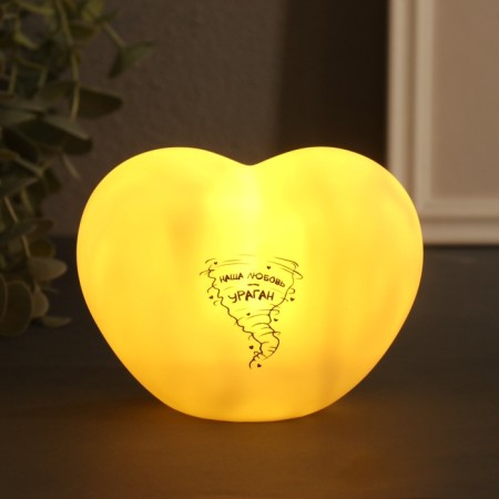 Ночник "Сердце" (Ураган) LED 3хLR44 8х11х7см-1