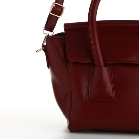 Women's bag with lightning, burgundy color-6