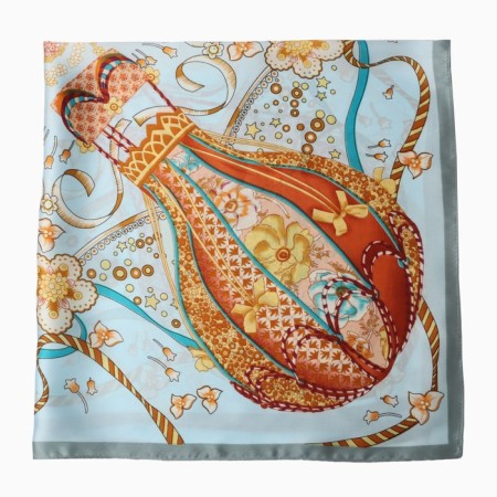 Women's scarf minku rr 70*70 cm, col. blue-2