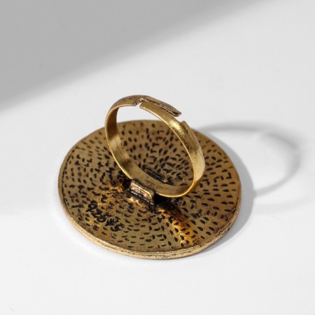 Ring of "ethnic" patterned circle, color black gold, dimensionless-3