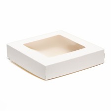Container for removal, with a window, white, 20 x 20 x 4 cm, set 10pcs.