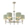 Suspended chandelier ST LUCE. SL1121.103.06. Oleo. 6x40 W, E14, 72x72x53 cm, Nickel color