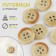 A set of buttons, 4 punctures, d = 15 mm, 10 pcs, beige color