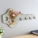 Decorative wood hooks "Key with a bouquet of flowers" 16.5x34x2.5 cm