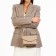 Women's bag with lightning, beige color