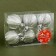 Set of balls plastic D-5 cm, 6 pcs "wave" silver