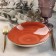 Ceramic serving dish "sapphire", 22 × 19.5 × 3.5 cm, orange color