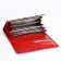 Women's wallet on magnet, red color