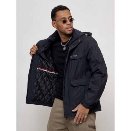 Sports male jacket, size 50, dark blue color-8