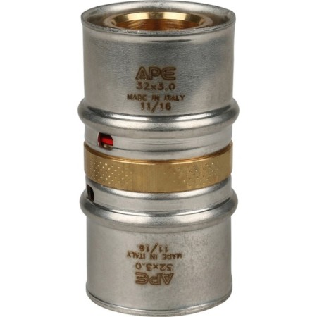 The coupling press Stout SFP-0003-003232, D = 32 mm, connecting, brass-1