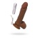 Rotator Realistic Realstick Elite Mulatto, on suction cup, mulatto, 16 cm