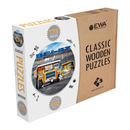 Wooden figured puzzle EWA "BELAZ", 28 × 28 cm-4
