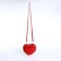 Bag Women's Cross-Bodi with a zipper, red color