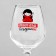 A glass for the wine “No more parties”, 350 ml, type of drawing: Decorative