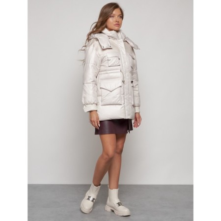 Winter jacket, size 52, beige color-2