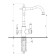 Kitchen mixer Ulgran u018, bronze color