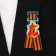 Wooden icon "May 9!", With a ribbon, star, blue