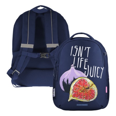 Youth backpack, 42 ​​x 31 x 14 cm, ergonomic back, Bruno VisConti 12-008, + Penal "Juicy. Figure"