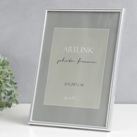 Photo frame Plastic "Decoline" 21x29.7 cm, (A4) silver-1