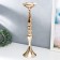 Summary Metal for 1 candle "elegant" gold 50x13x13 cm