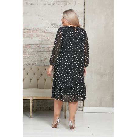 Female dress, size 56, black color-5