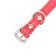 A collar with rows of 4 rows and rhinestones on a buckle, 38 x 1.5 cm, Osh 26-33, red