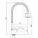 Fashun A4303 kitchen mixer, one -leaf, flexible spout, brass, chrome