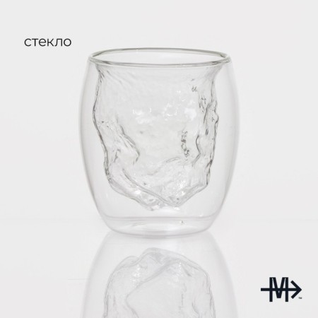 Glass glass with double walls Magistro "Duo. Volcano ", 250 ml, 9.3 × 10 cm-1