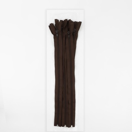 Lightning "Spiral", No. 5, detachable, automatic lock, 40 cm, brown color-2