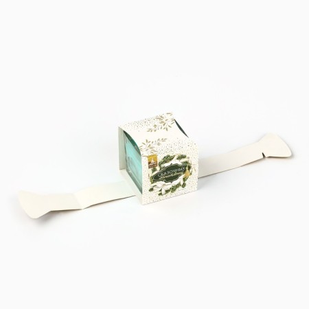New Year's candle in a glass "Time of miracles and magic", aroma spruce bumps-6