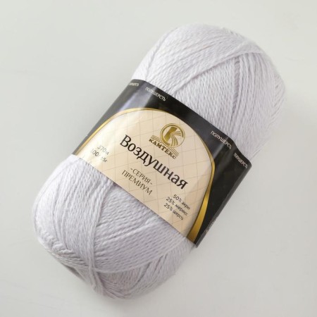 Yarn "air" 25%Merinos. wool, 25%wool, 50%acrylic 370m/100g (008 silver)-5