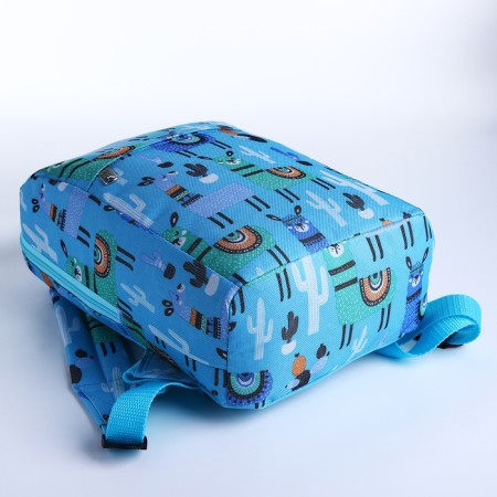 Baby backpack on lightning, 2 outer pockets, blue color-2