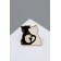 Icon "cats", black and white color in gold