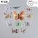 Butterflies cardboard "newspaper" set 12 pcs h = 4-10 cm on magnet